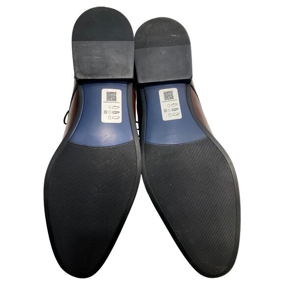 NWOB Asos Design Lace Up Derby Shoes Tan Brown Leather | Men 15 - Picture 6 of 10